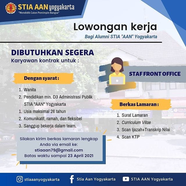stia aan yogyakarta lowongan kerja
