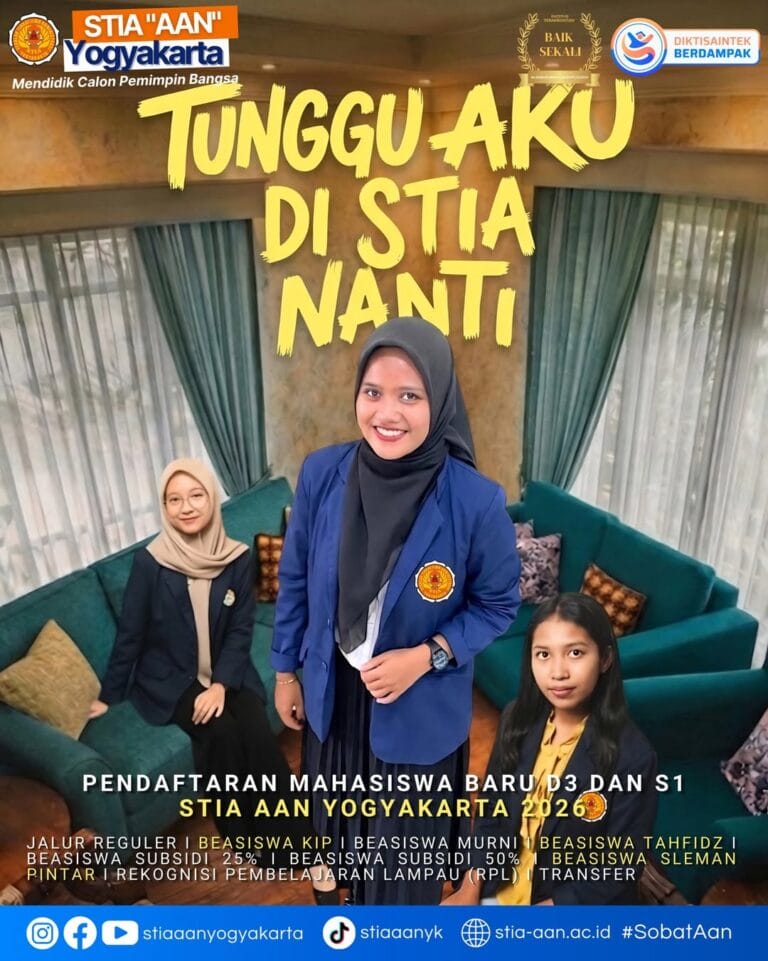 Banyak jalan menuju kampus impian, ayo pilih jalurmu dan jangan sampai terlewat!STIA AAN Yogyaka