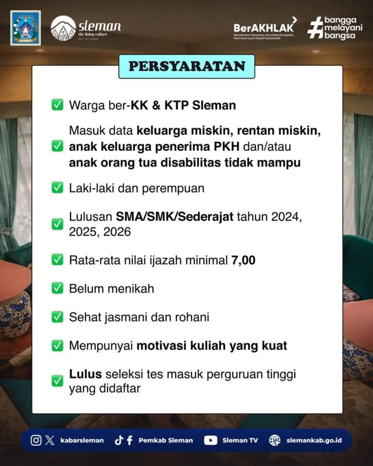 Kesempatan Emas Kuliah Gratis dengan Beasiswa Sleman Pintar! 🎓✨Wujudkan impianmu menjadi pemimp (3)