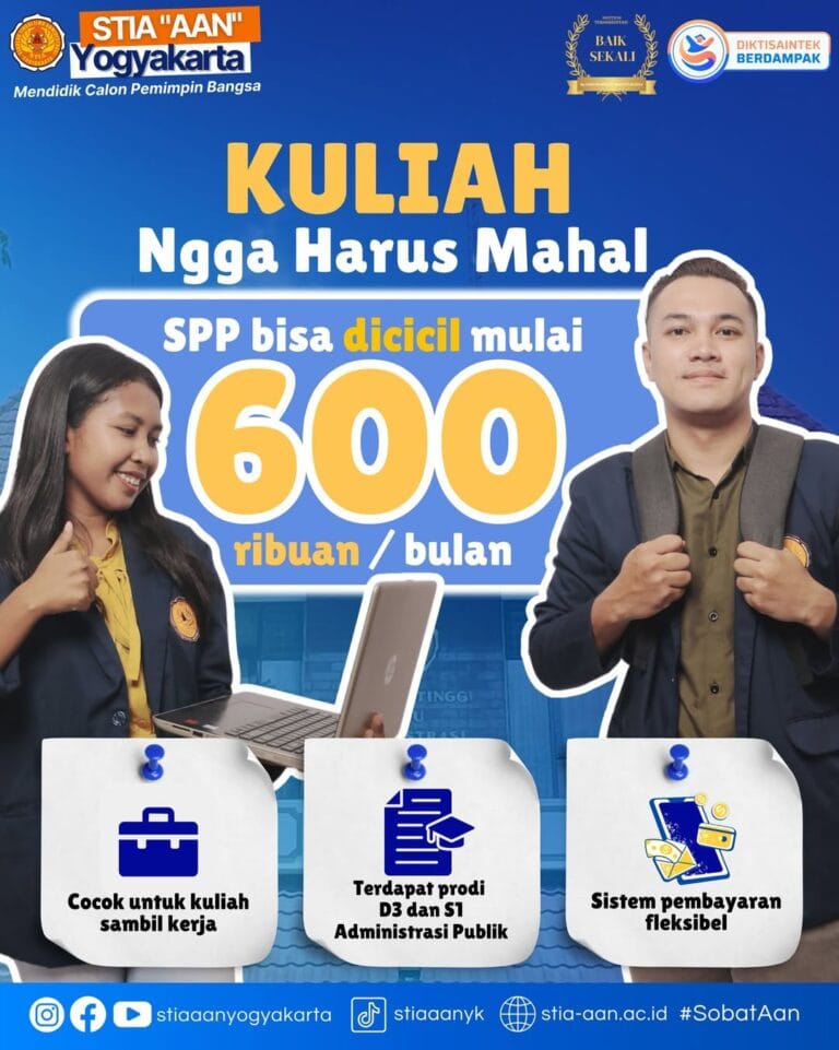 STIA AAN Yogyakarta memberikan kemudahan akses pendidikan melalui sistem pembayaran SPP yang fle